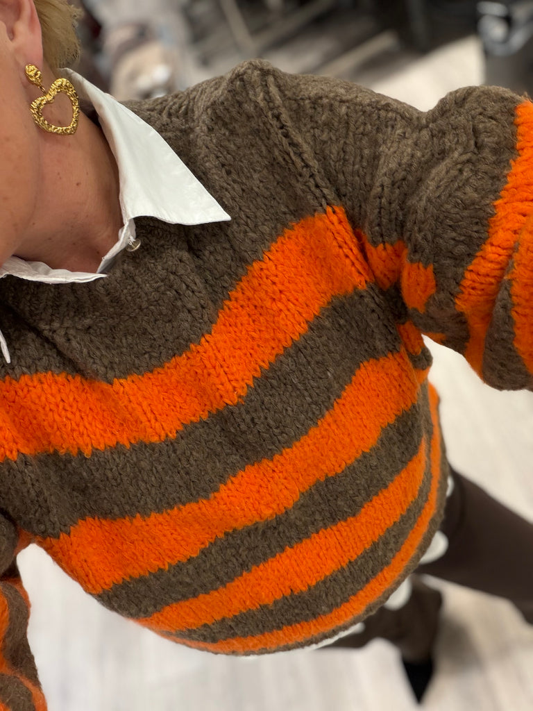 Boho Love B1314 strik stripe orange