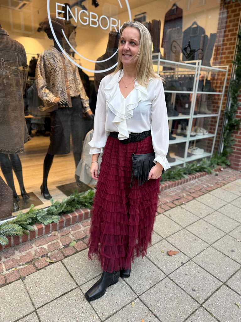 By Engbork Wonder tyl skirt bordeaux