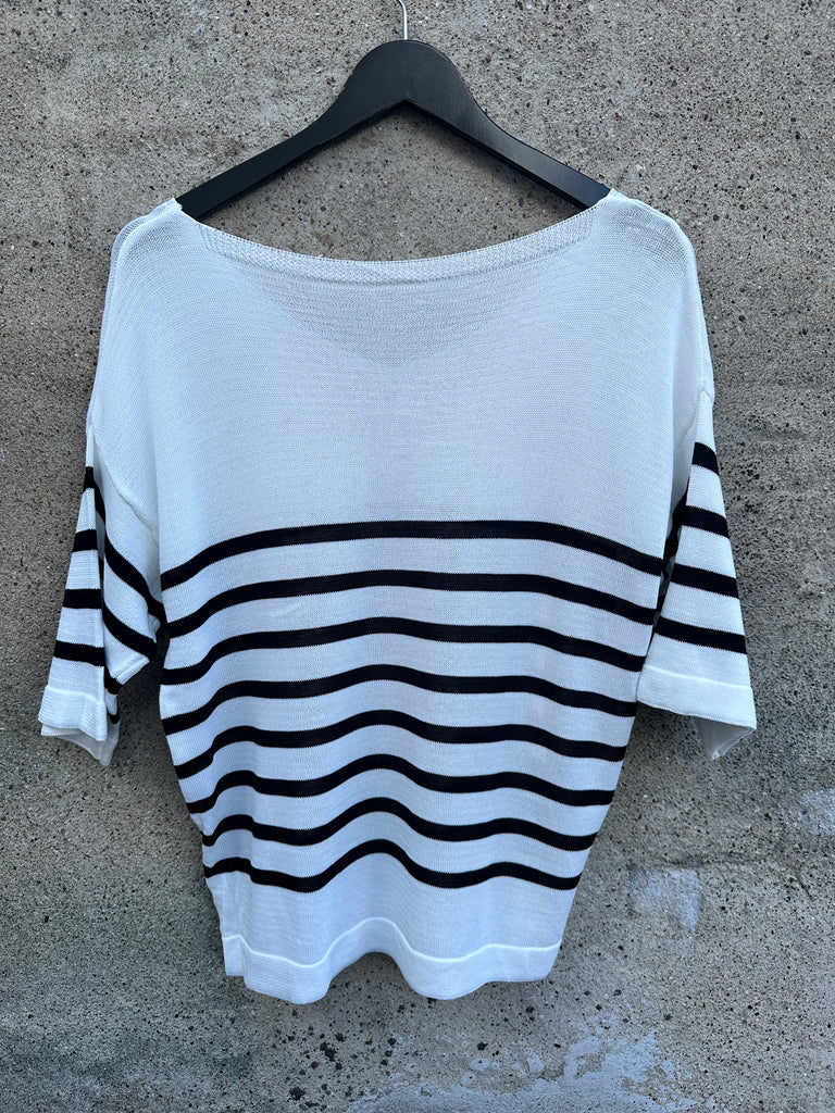 By Engbork Maria knit stripe white