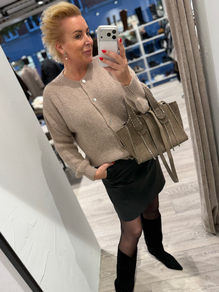 Depeche 100376 Sarah alpaca cardigan sand