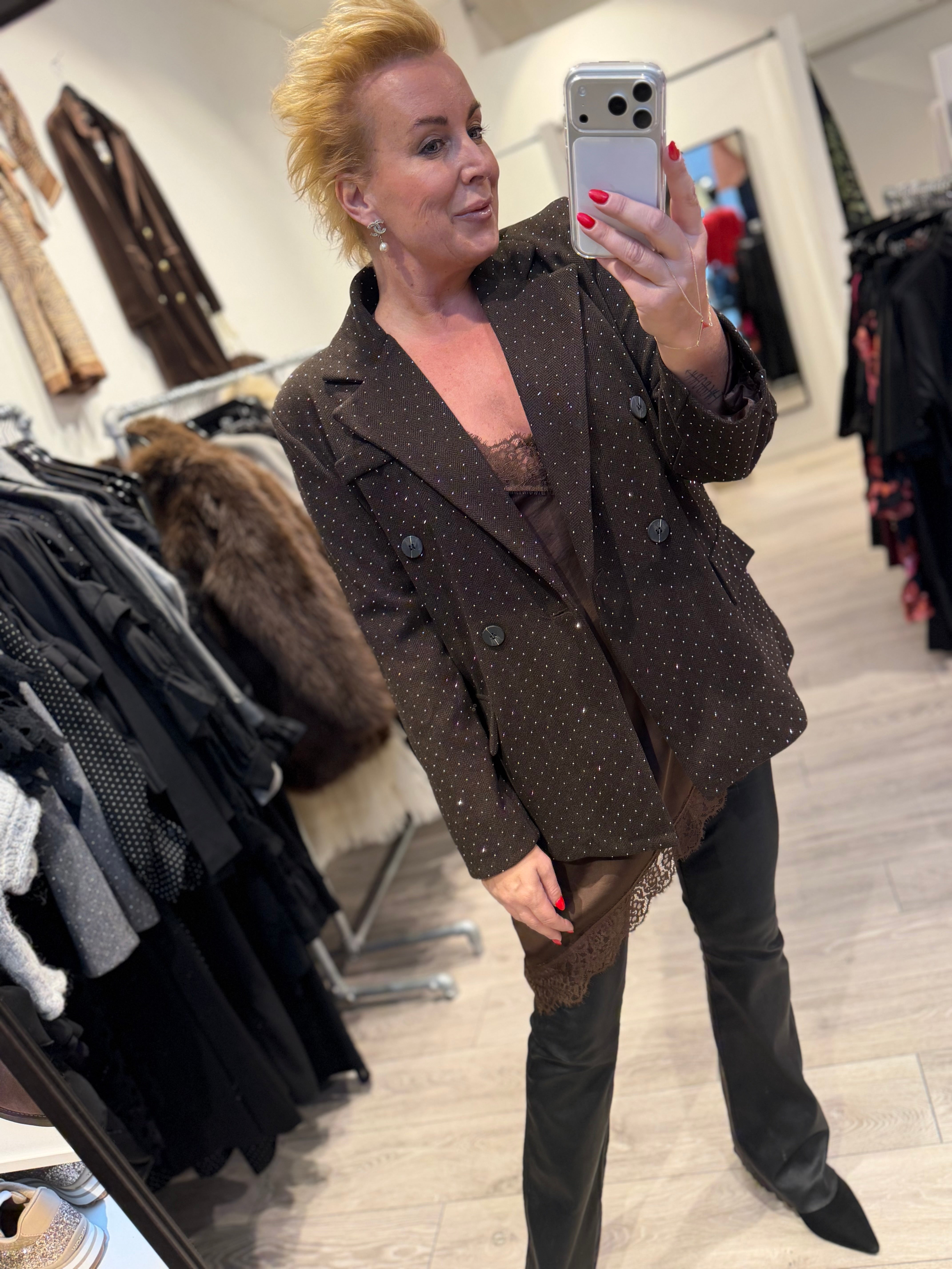 Qnuz 9232 blazer bling choco