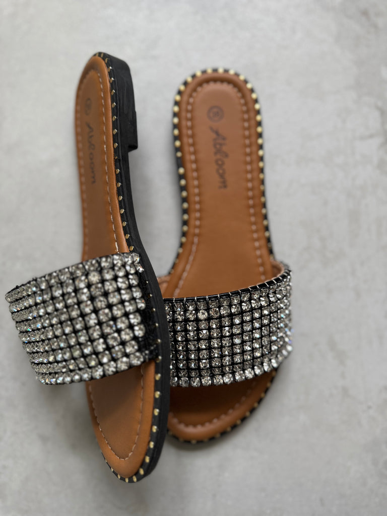Qnuz 7738 Soffi slippers strass black
