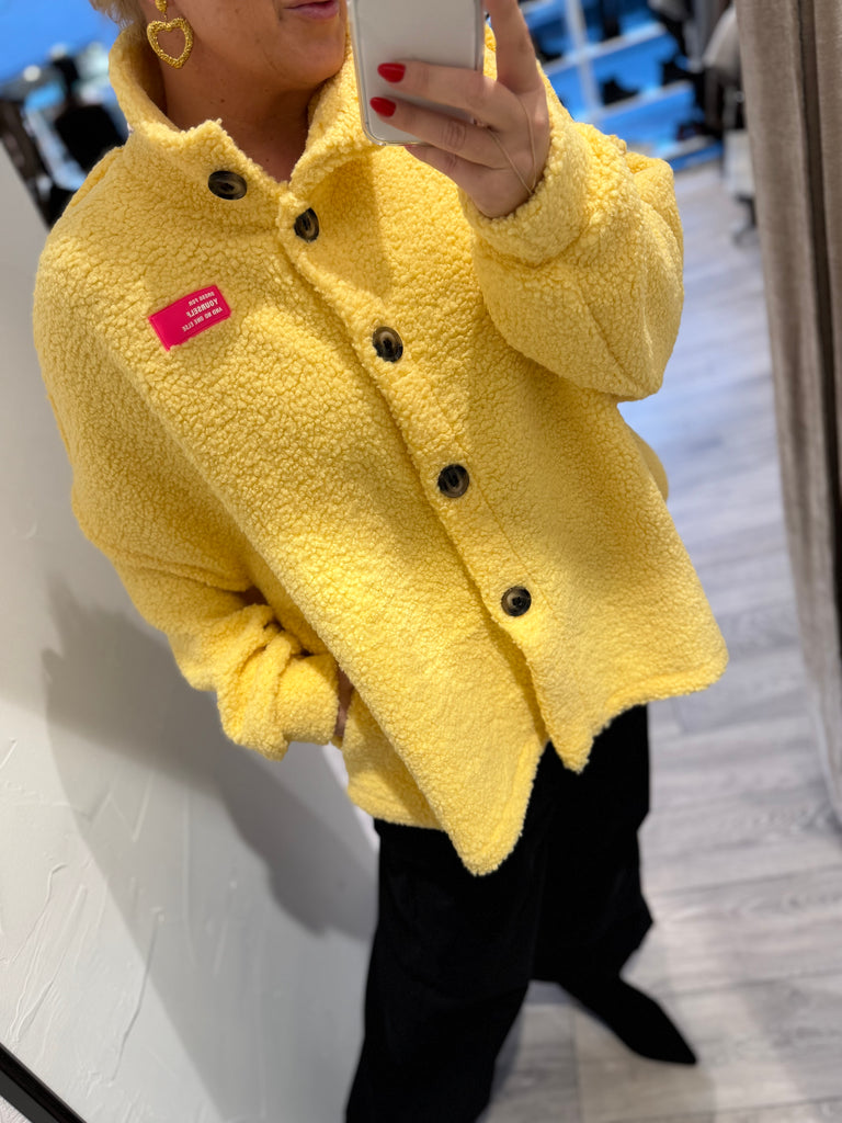 Boho Love B1312 Teddy overshirt yellow