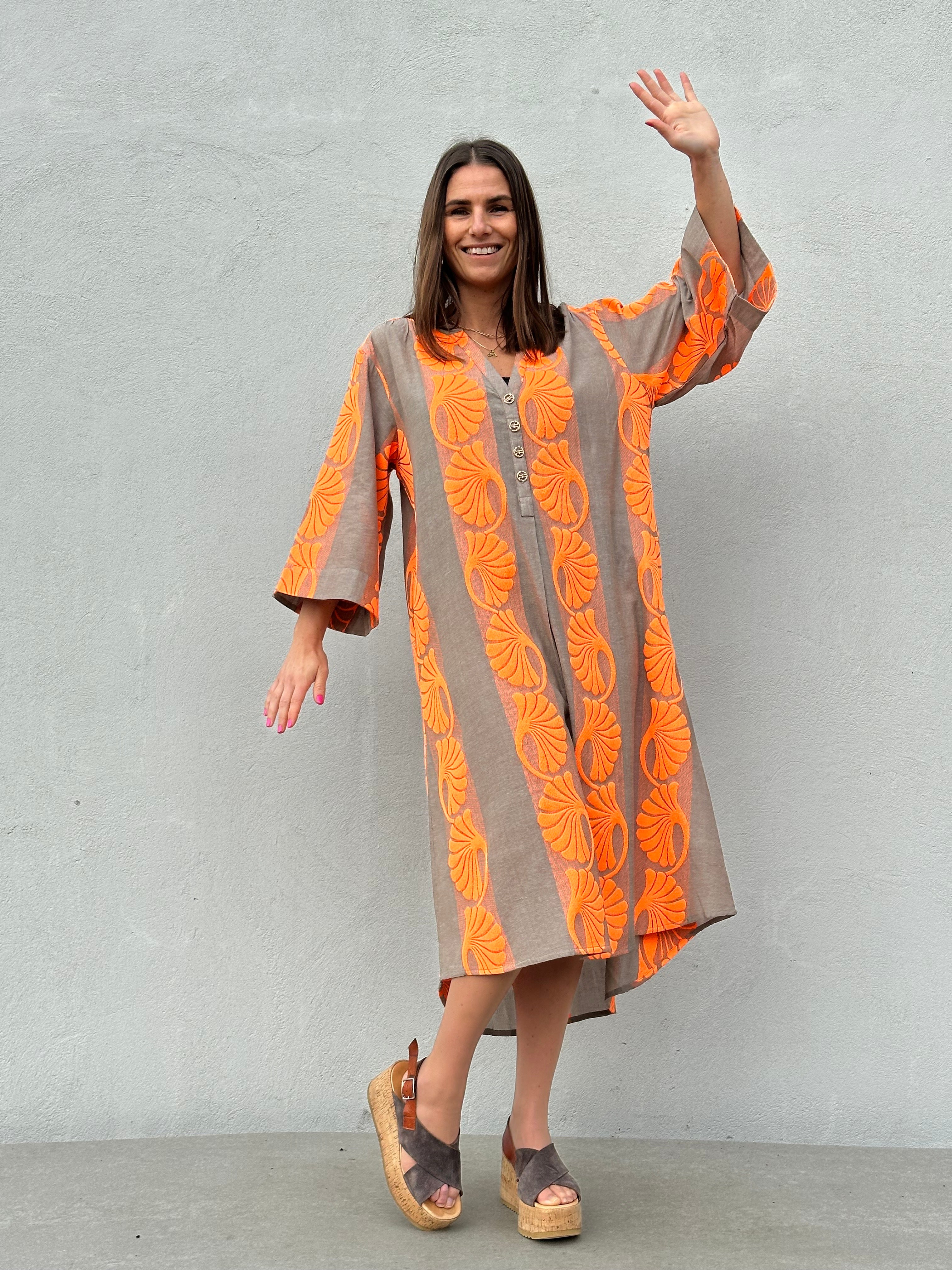 Gaspar 2601725 Mumbai dress jacquard sand