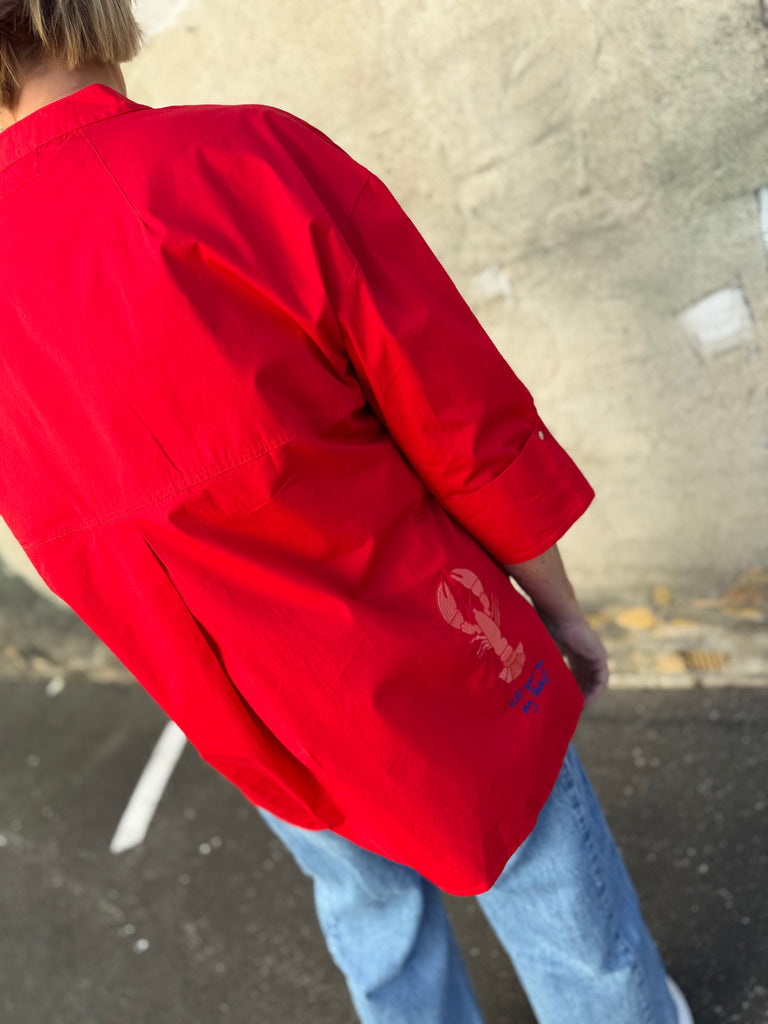 WAUW Luna shirt lobster red