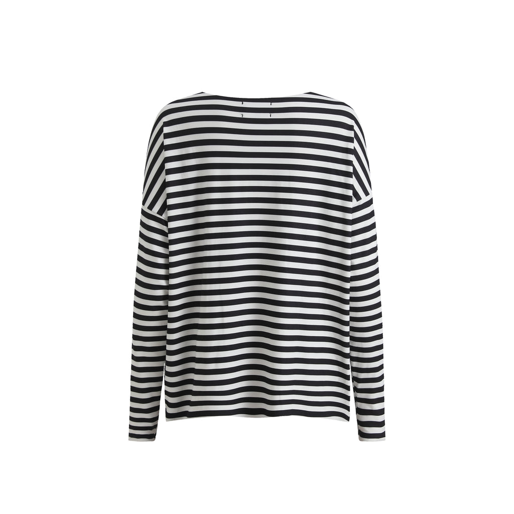 Liberte 9504 Alma LS top black creme stripe
