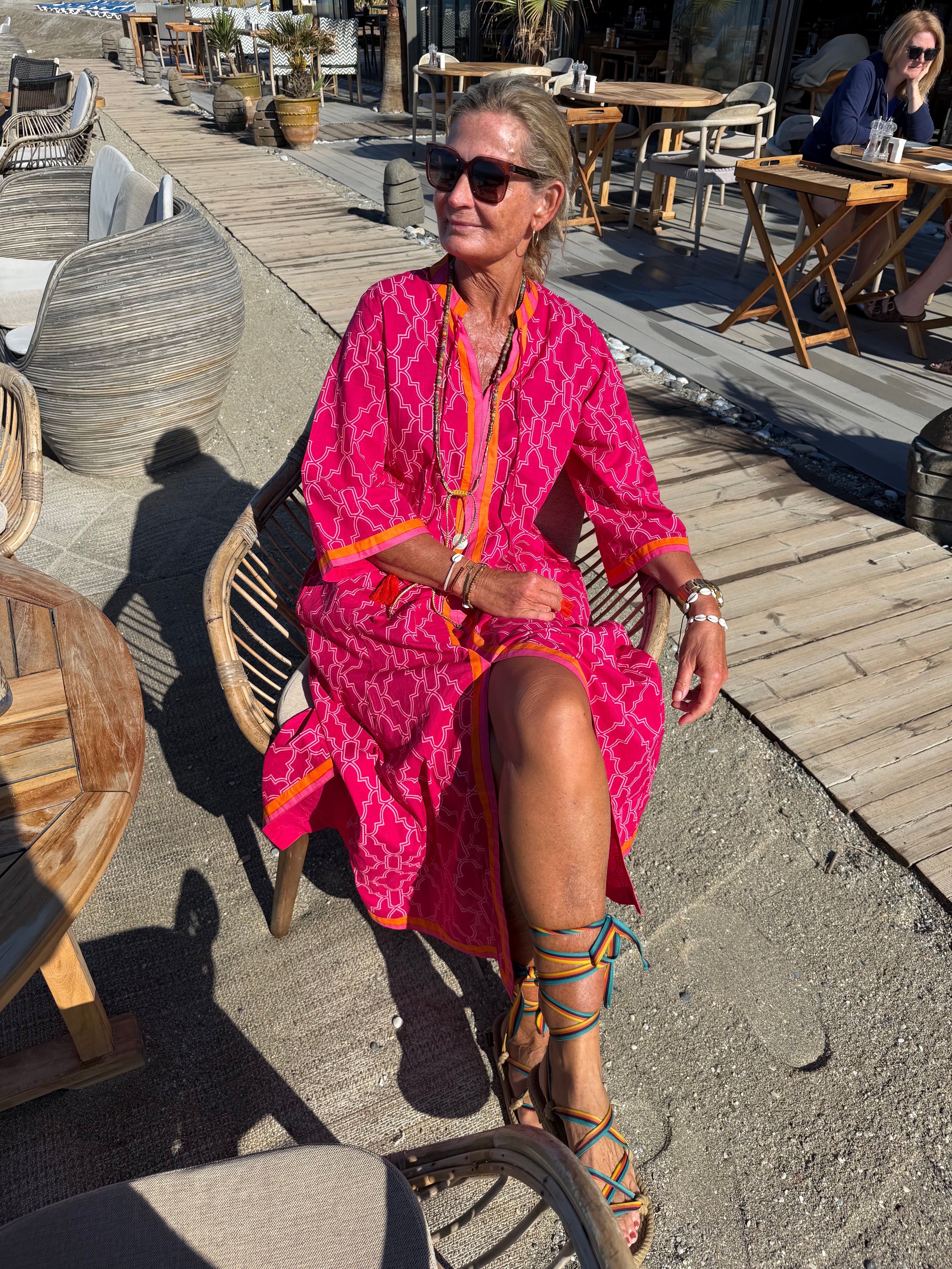 WAUW Tabita dress pink and berry