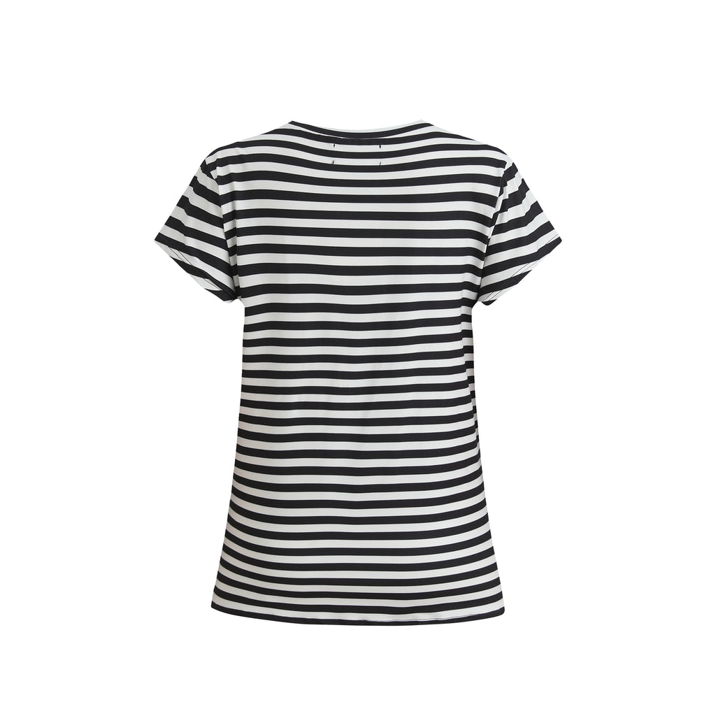 Liberte 9581 Alma U T-shirt black creme stripe