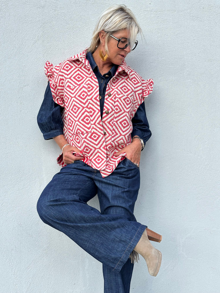 Gaspar 2510314 Toronto waistcoat red