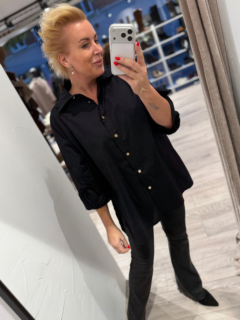 Boho Love B1152 lang skjorte black