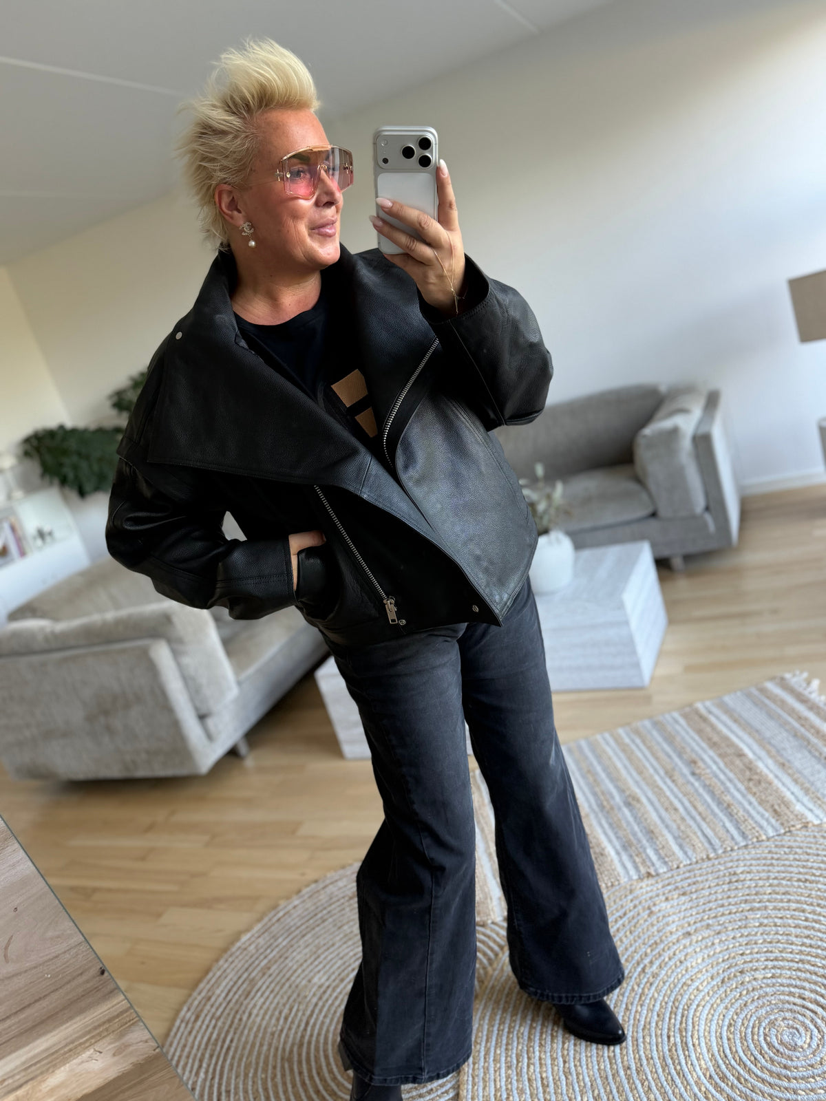 Sofie Schnoor SNOS757 Nikita leather jacket black