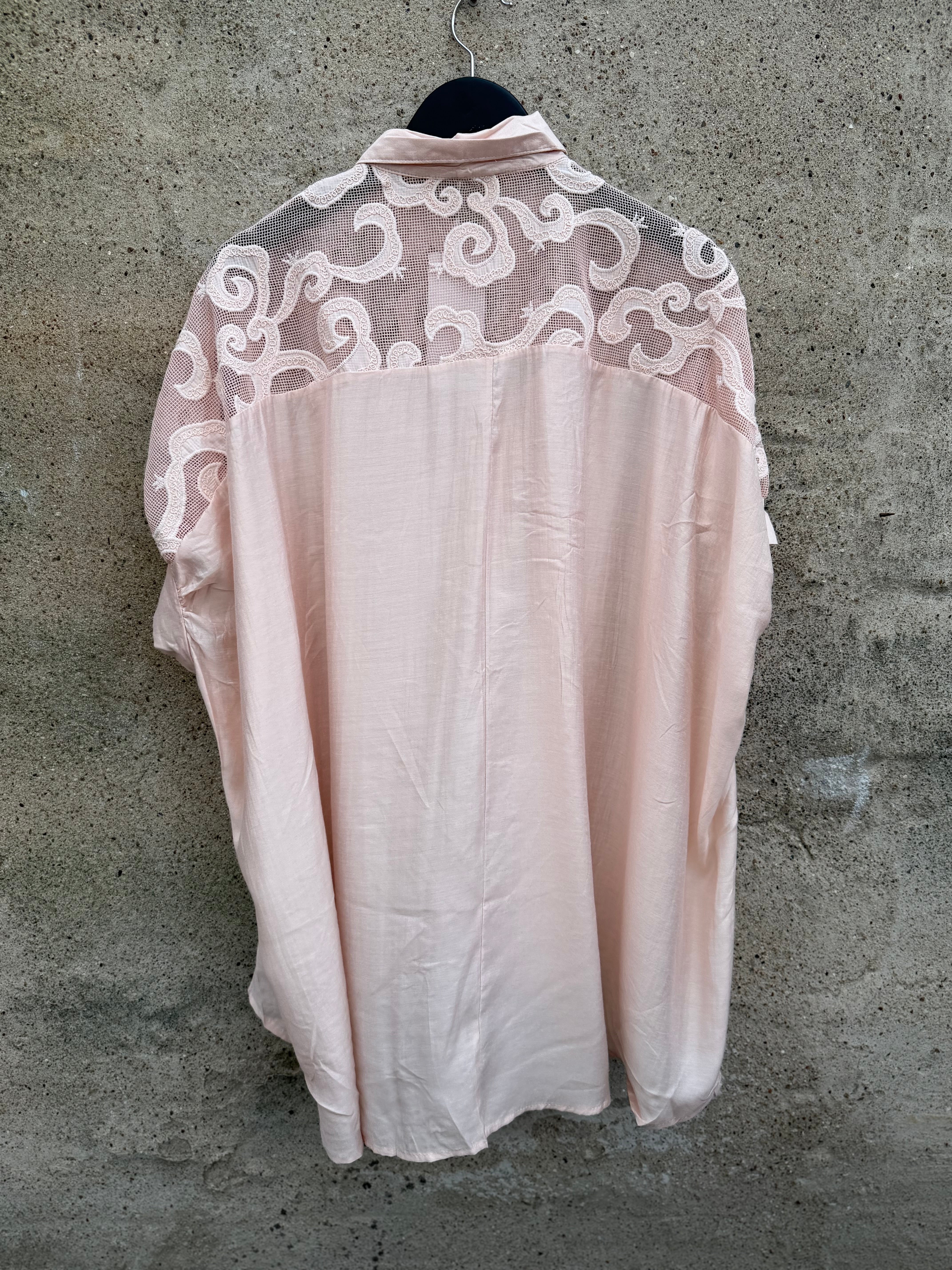 Lene 10089 shirt lace rosa