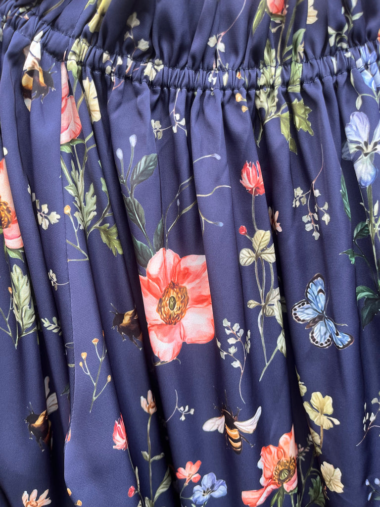 Design By Laerke Elisabeth bluse flower navy