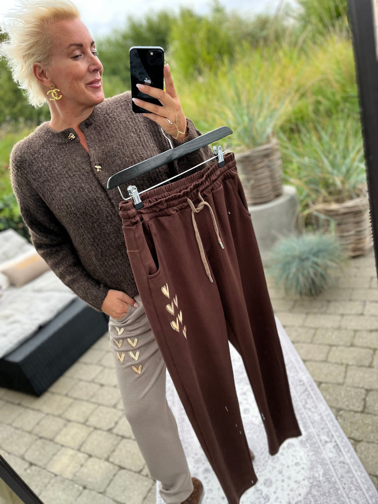 By Engbork heart pants taupe