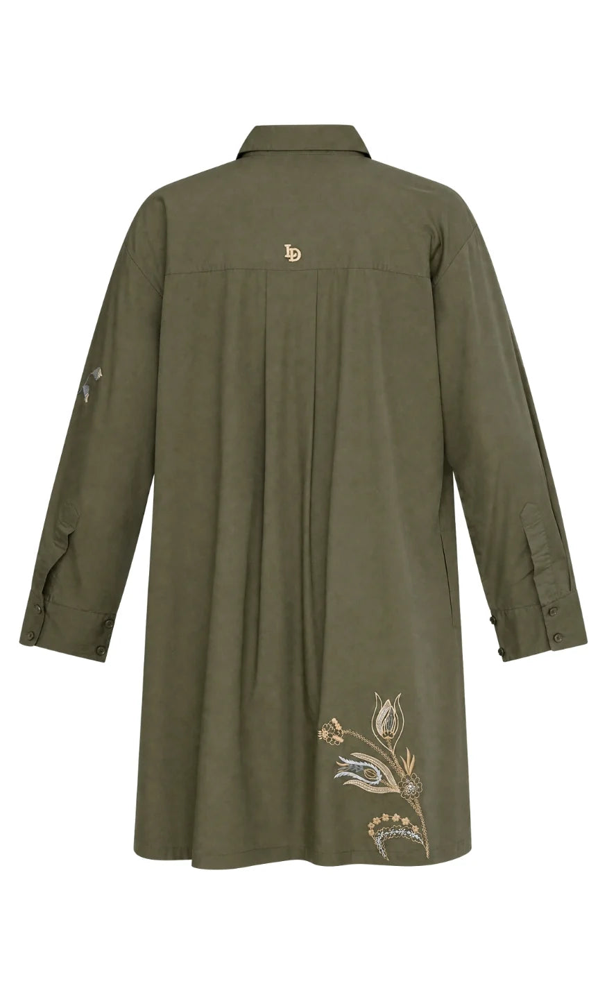 Love & Divine love1589-1 shirtdress olive