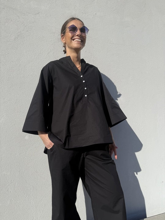 Gaspar 2601346 Mumbai blouse poplin black