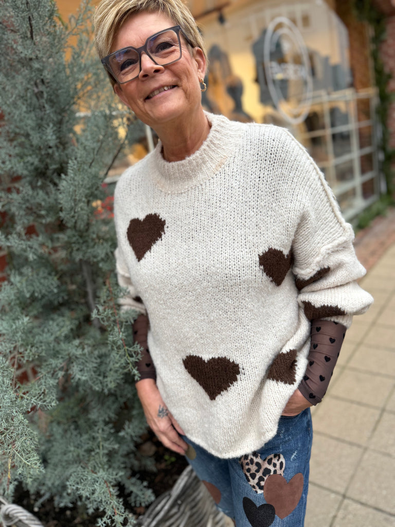 Boho Love B1313 strik hearts beige