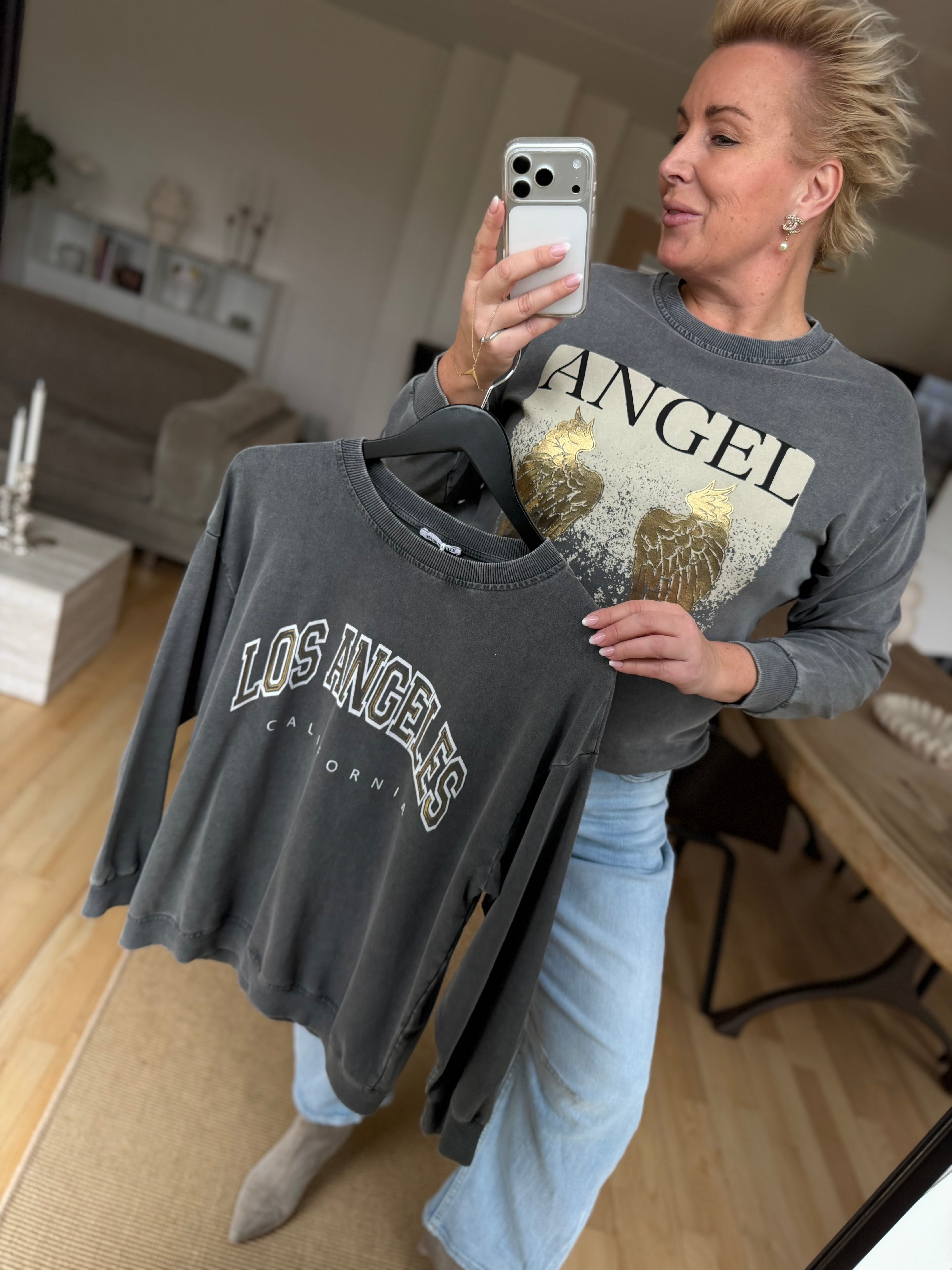 By Engbork Angel sweat blouse grey