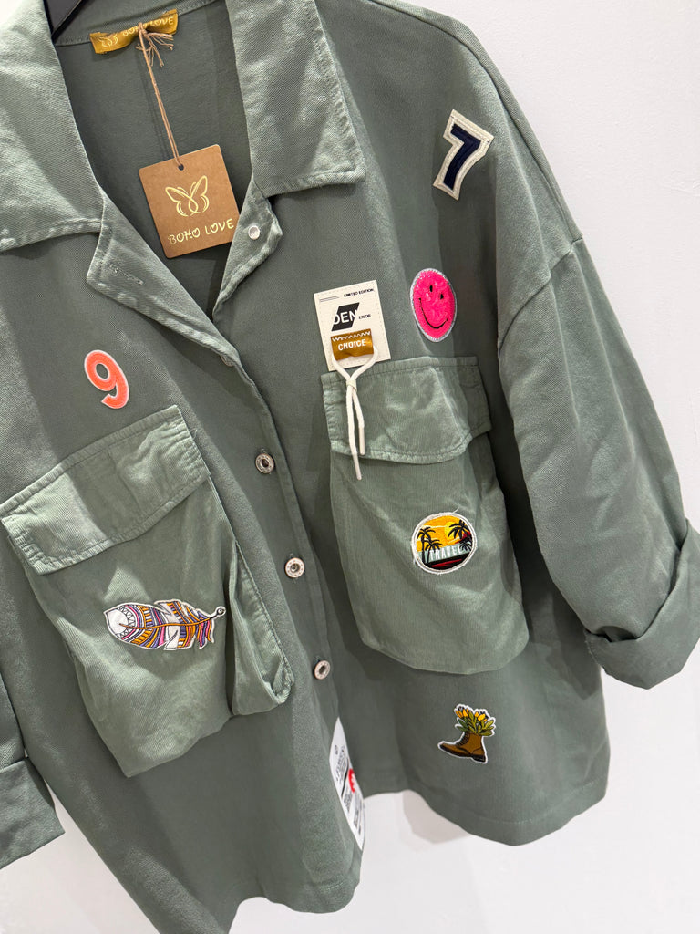 Boho Love B1315 Army jakke green