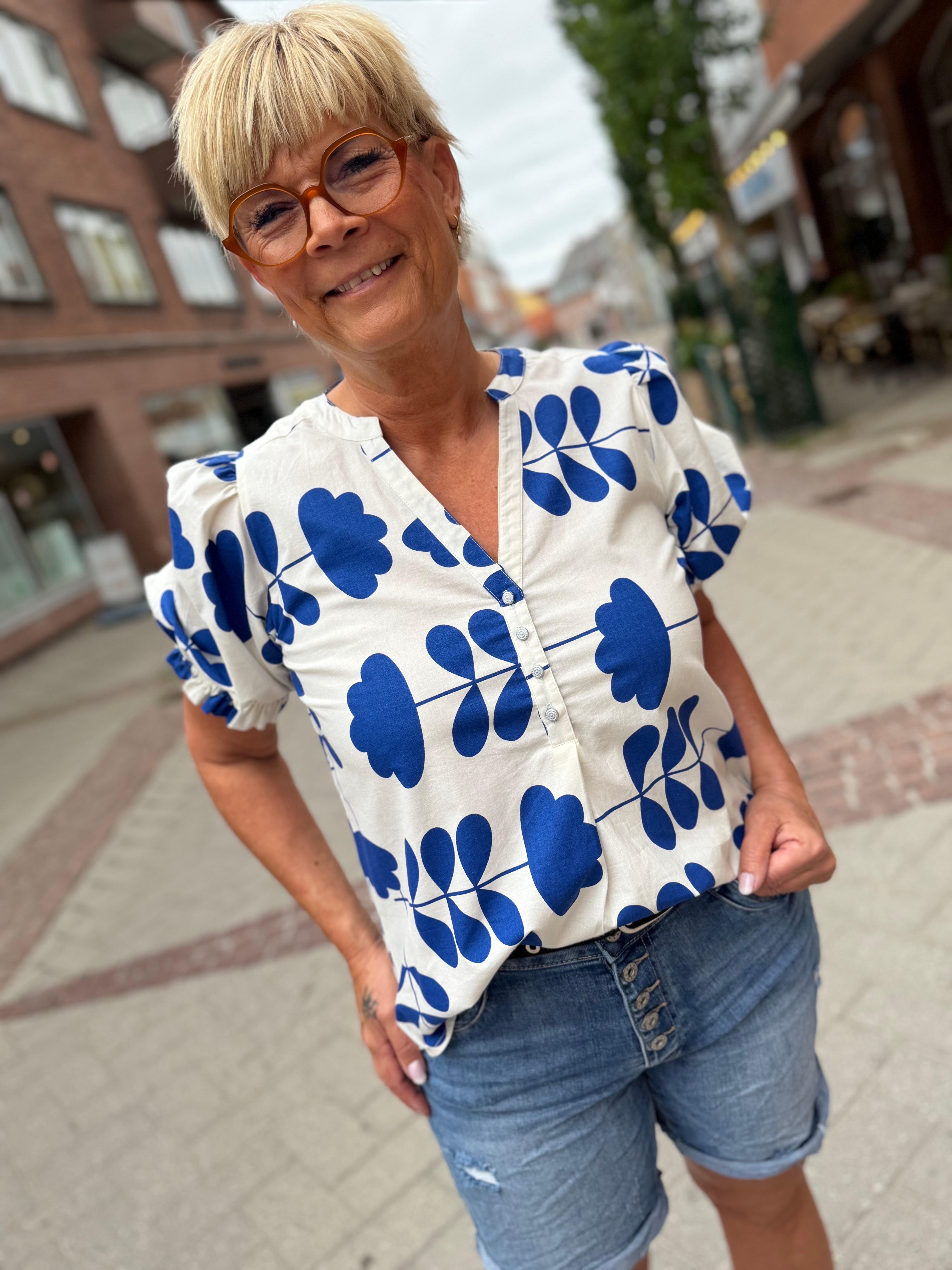 Gaspar 2601339 Tunø blouse print royal
