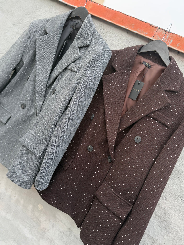 Qnuz 9232 blazer bling choco