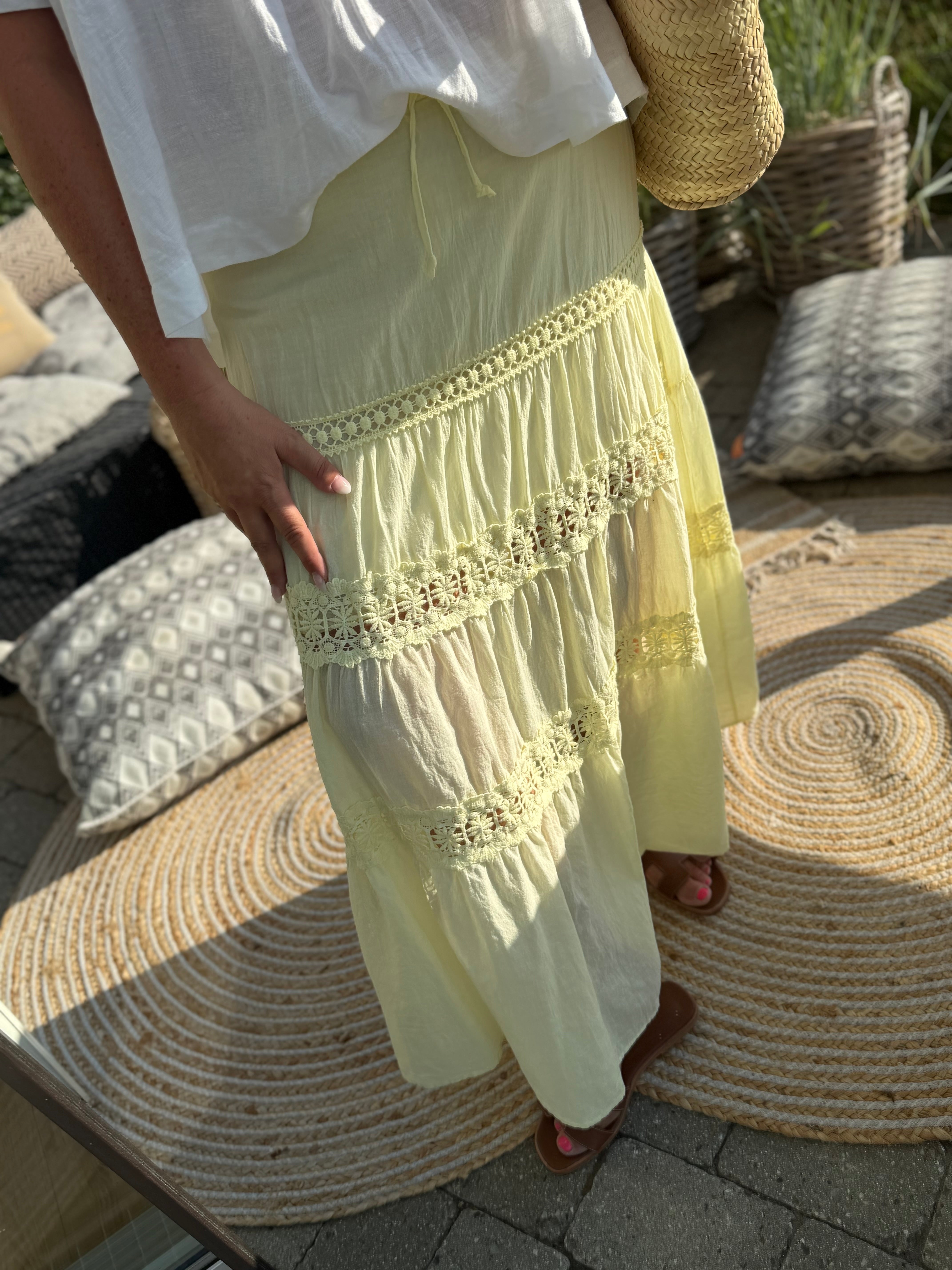 By Engbork Pamela long skirt yellow