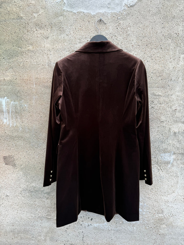 By Engbork Amalia velour blazer gold brown