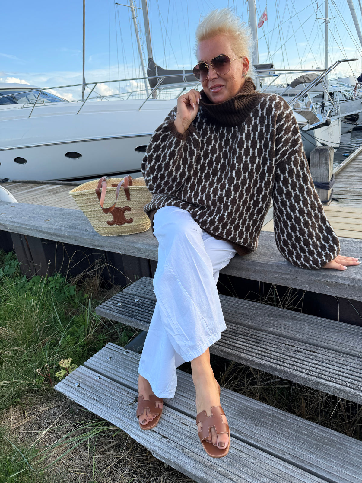 HÈST 2630120854 FAM sweater new pattern dark earth