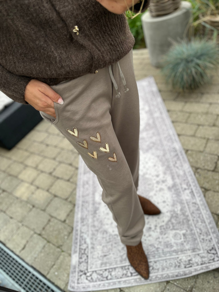 By Engbork heart pants taupe