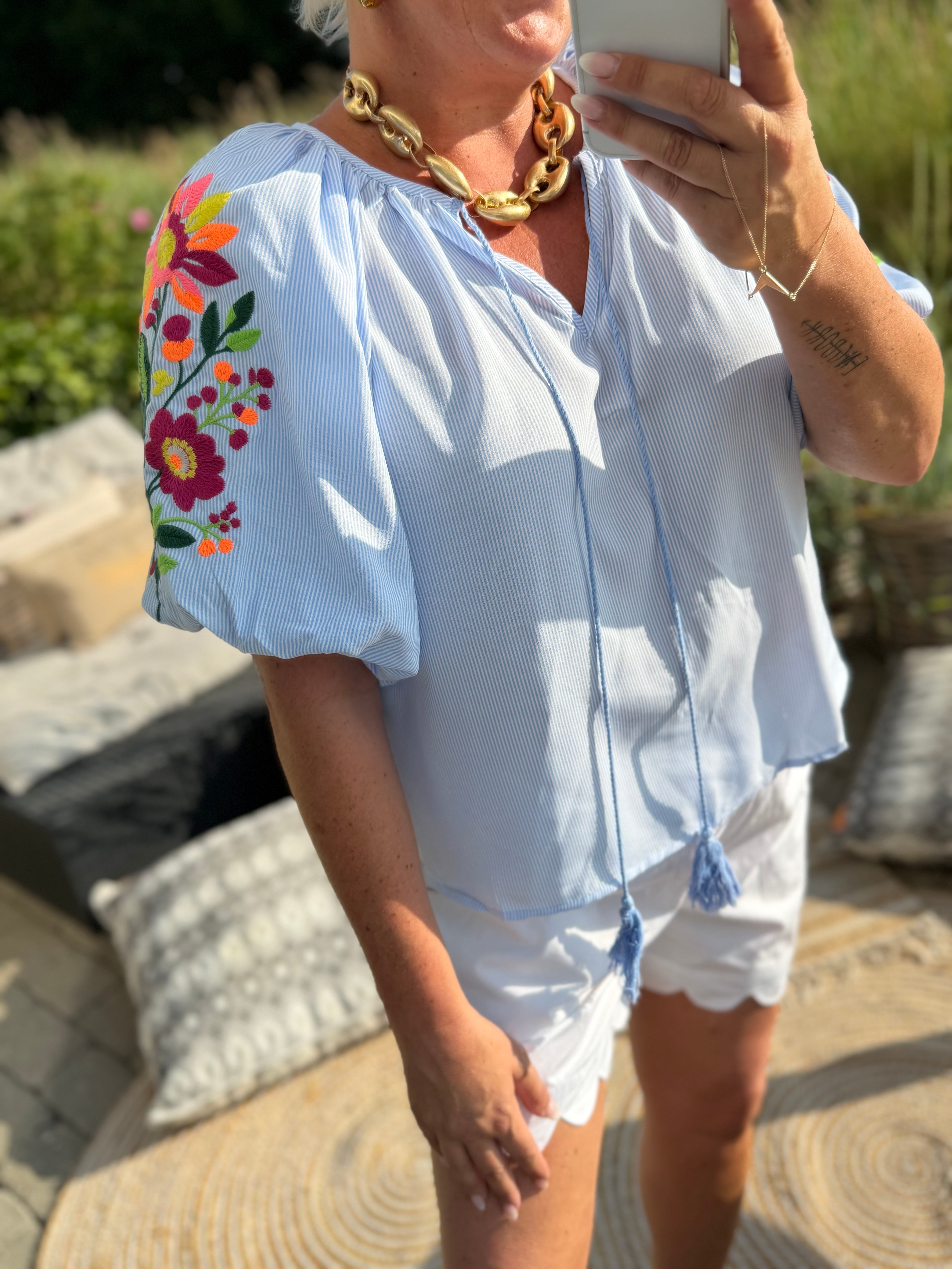 LECOCO 35210 Helga shirt stripe blue