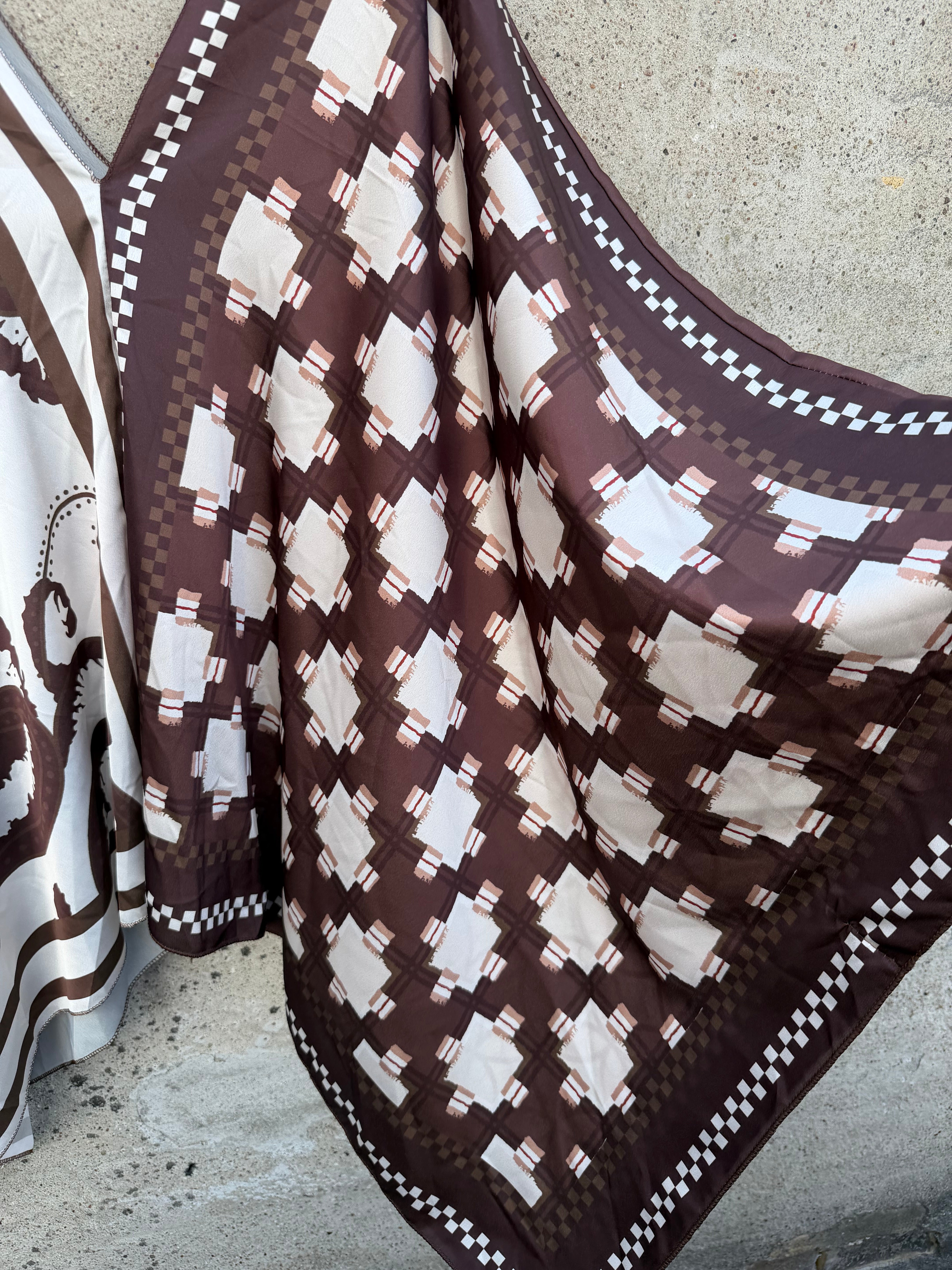 Marrakesh summer poncho brown