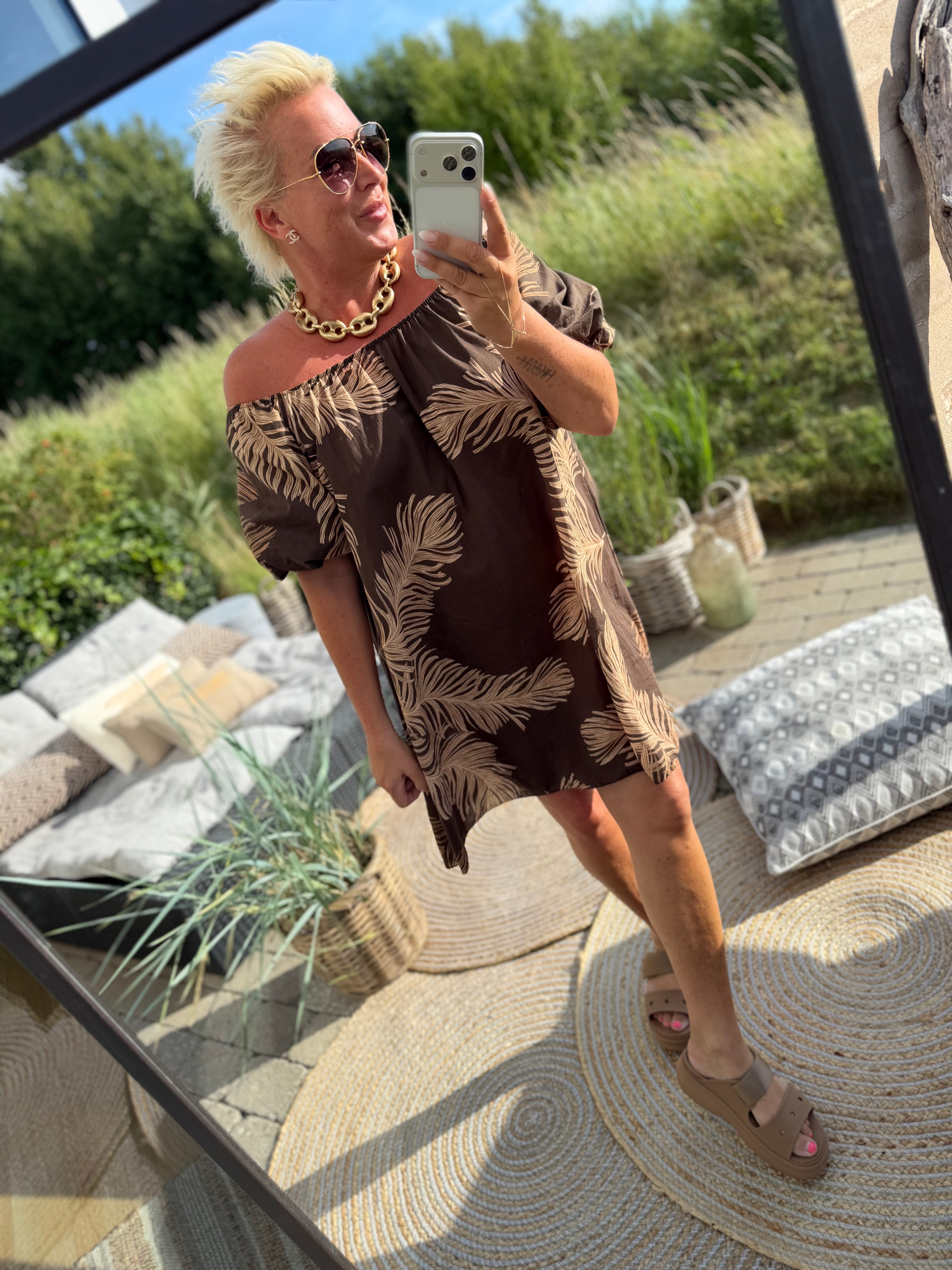 Sophie dress feather brown