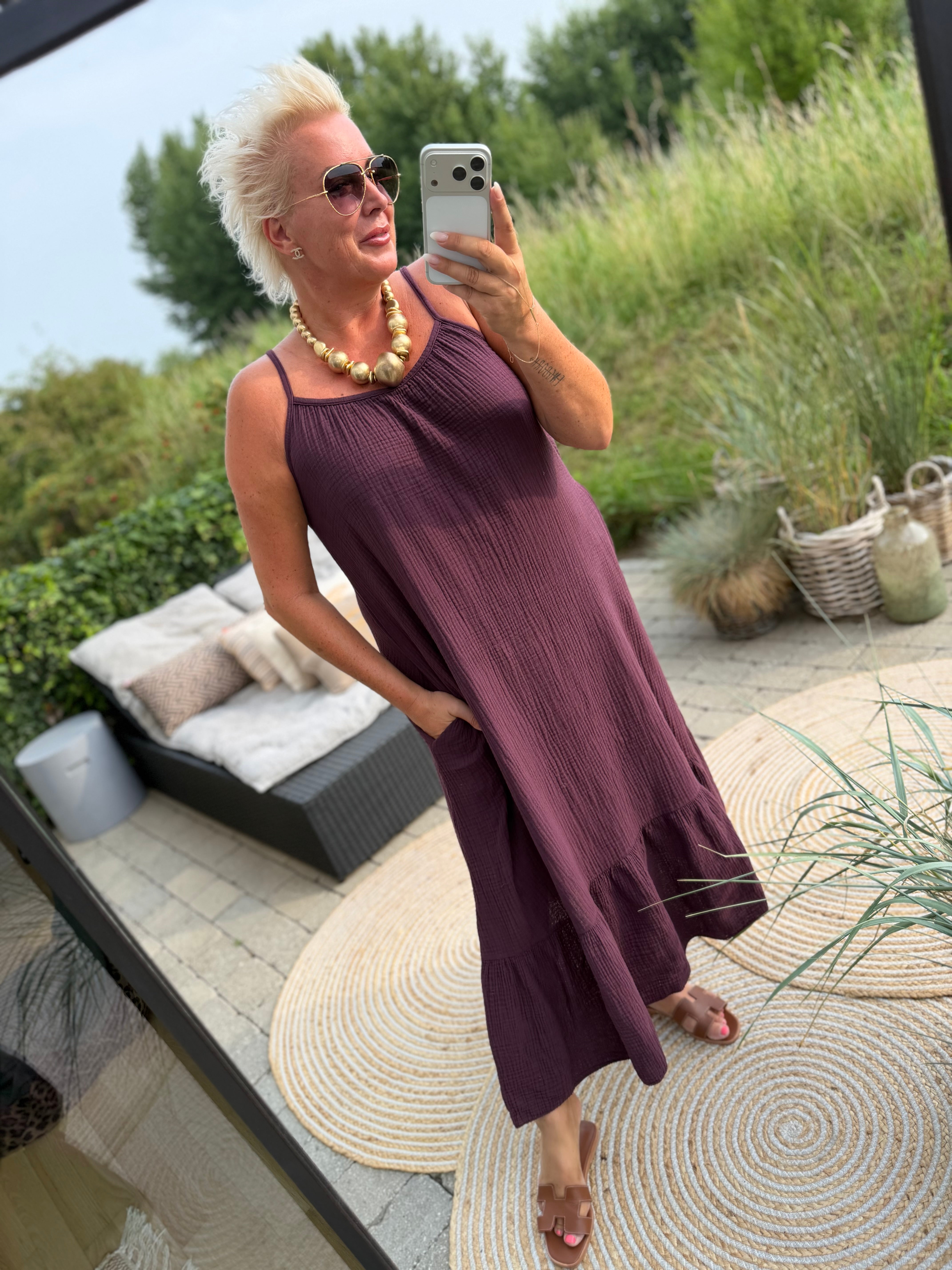 By Engbork Nelly dress dusty aubergine