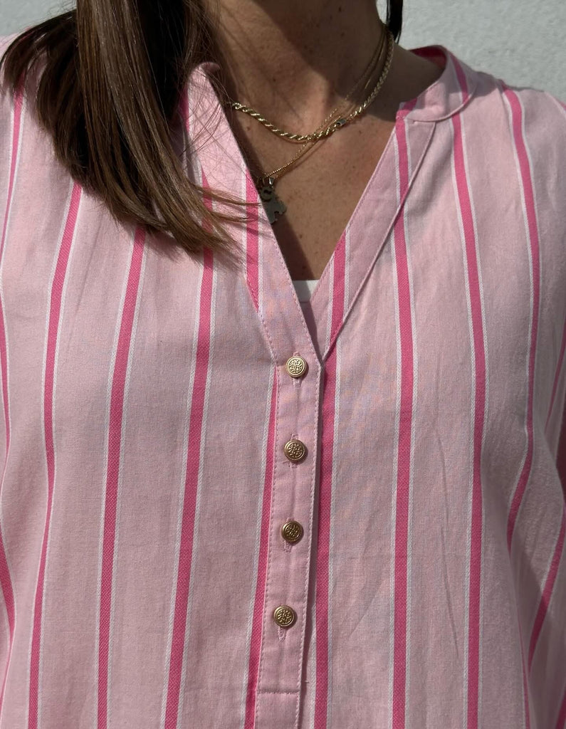Gaspar 2601720 Mumbai dress stripe rose