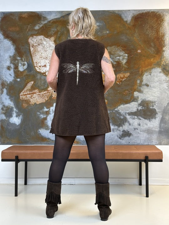 Gaspar 2510336 Duffy LONG waistcoat brown