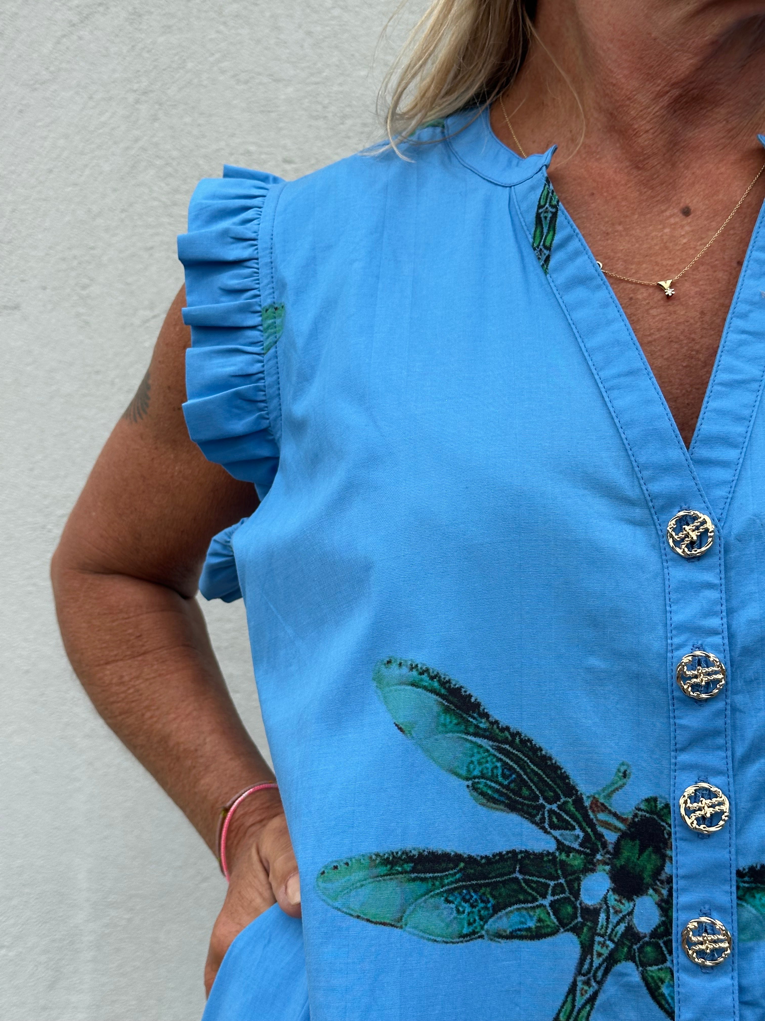 Gaspar 2601768 Loule dress dragonfly blue