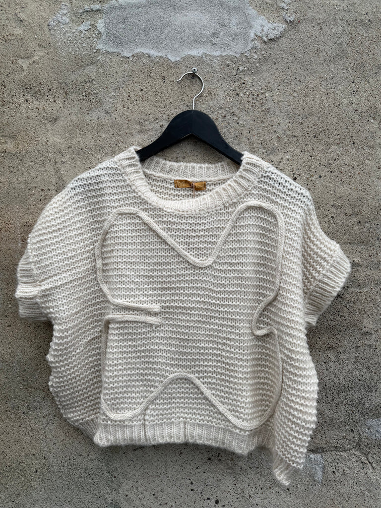 Boho Love B1307 strik vest beige