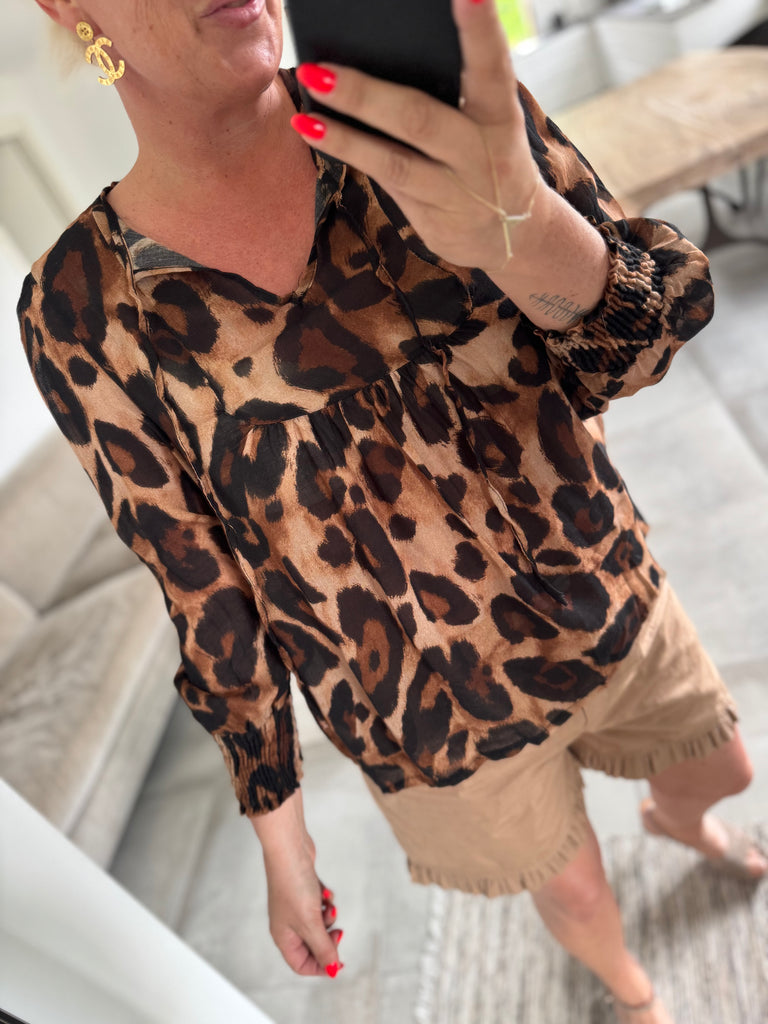 Boho Love Parga bluse leo brown