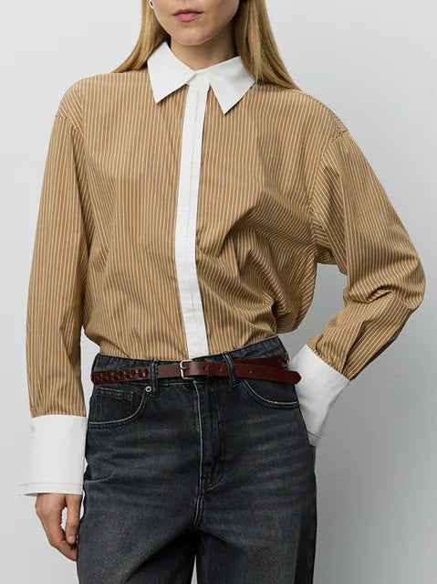 Sofie Schnoor S263455 Allison double cuff shirt maple brown