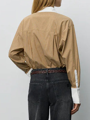 Sofie Schnoor S263455 Allison double cuff shirt maple brown