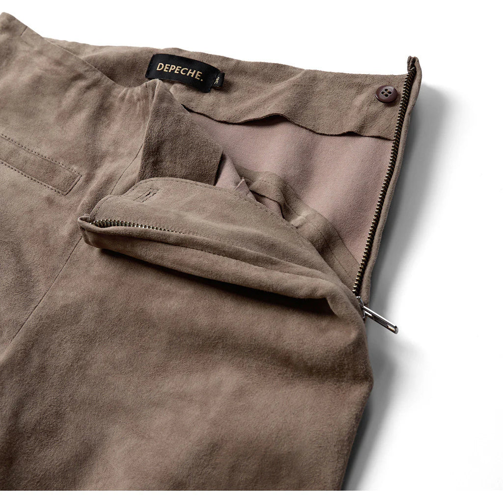Depeche 51378 Ava pants flare suede taupe