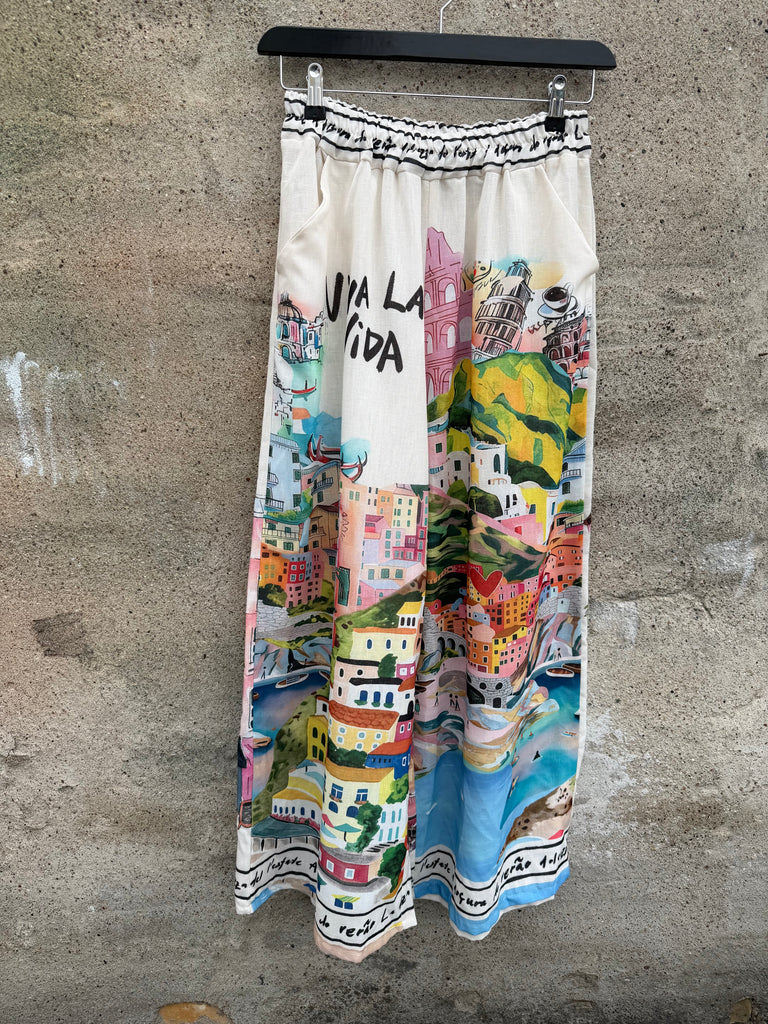 Magic pants print cream