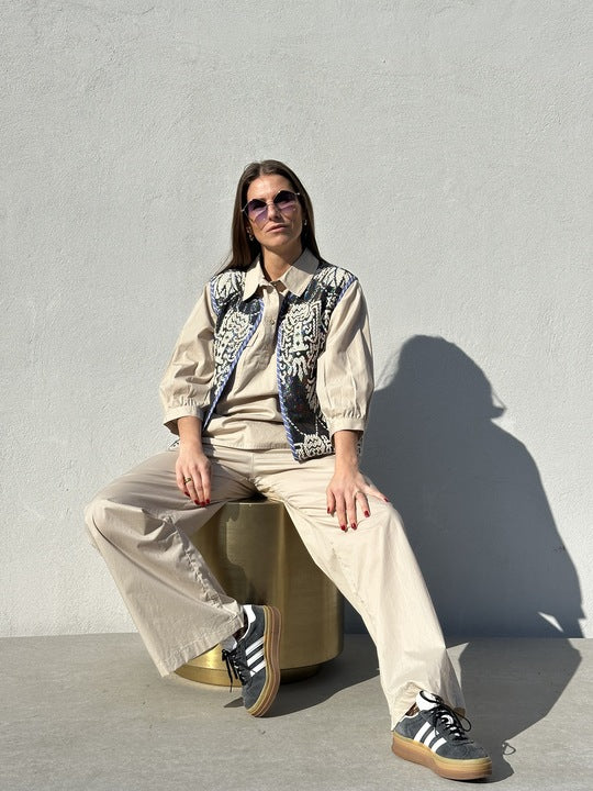 Gaspar 2601333 Marli waistcoat print black