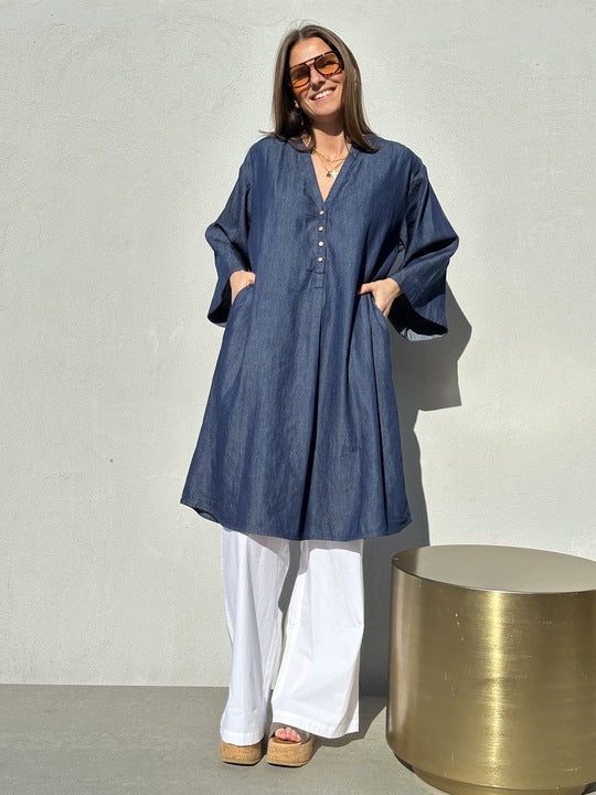 Gaspar 2601707 Mumbai short dress denim