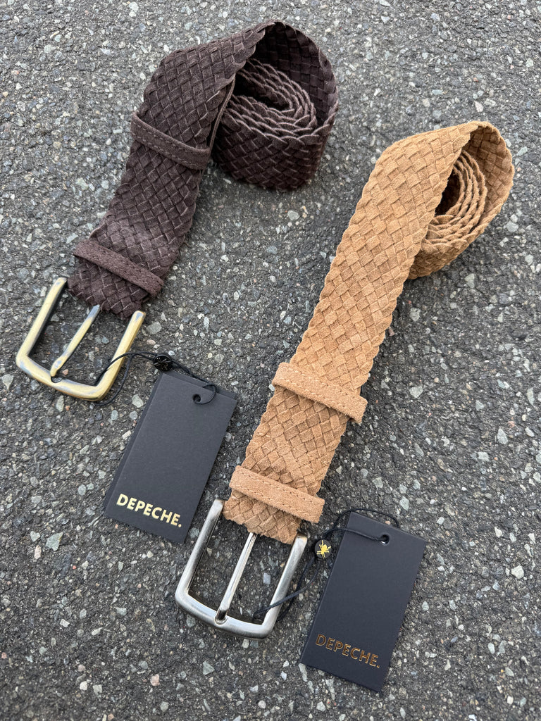 Depeche 16304 jeans belt mud