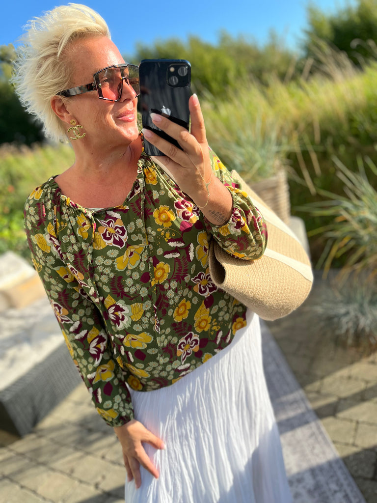 Boho Love bluse oliven