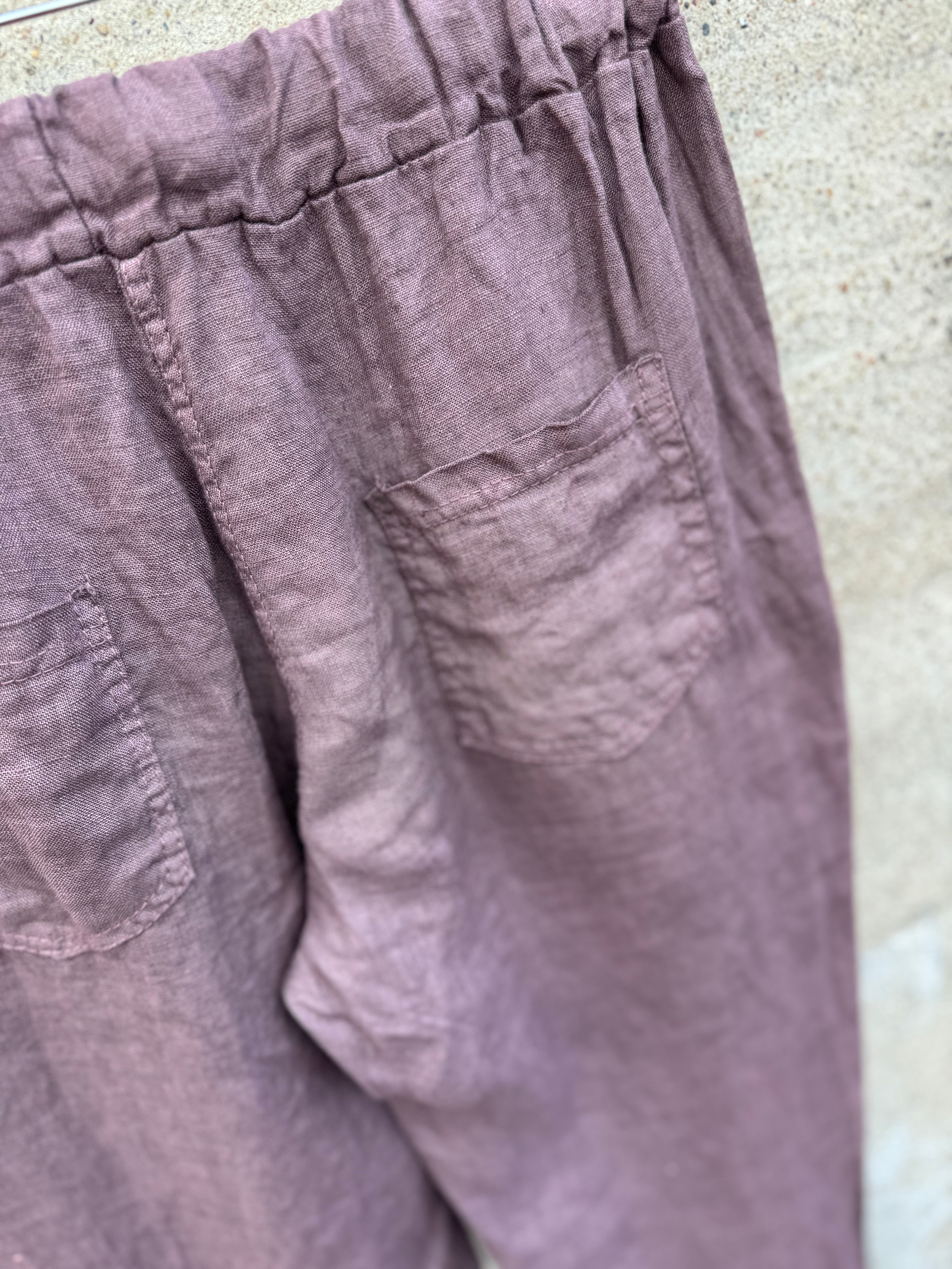 Boho Love Abigail bukser hør aubergine