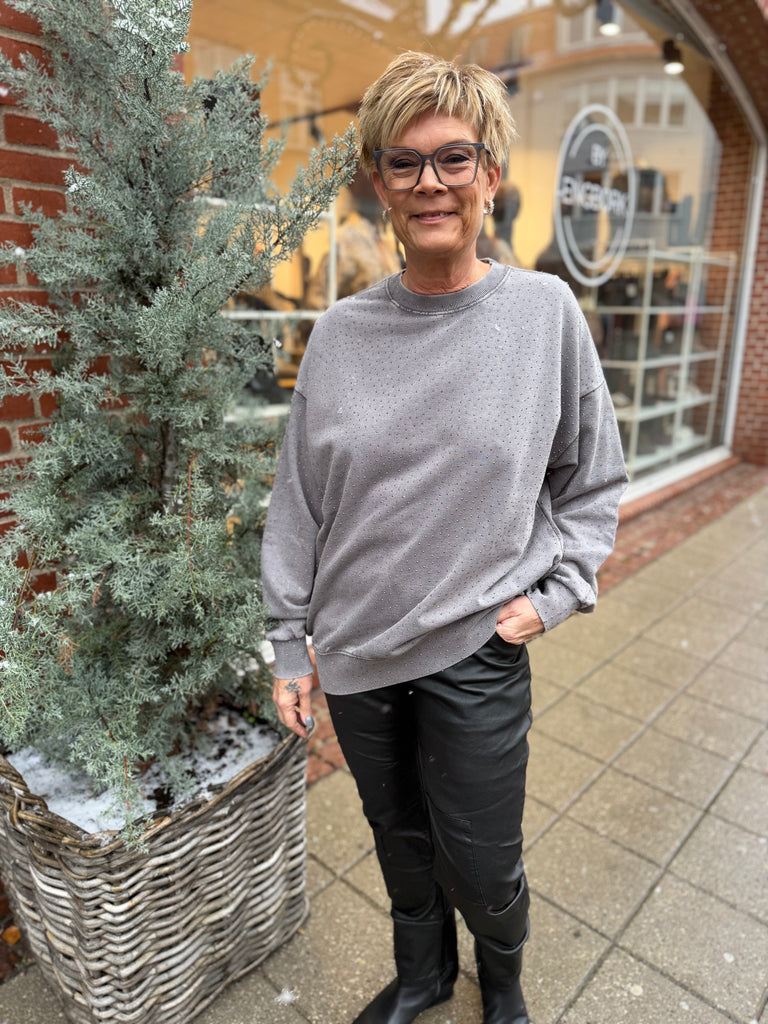 Qnuz 9118 Helen bling sweat washed grey