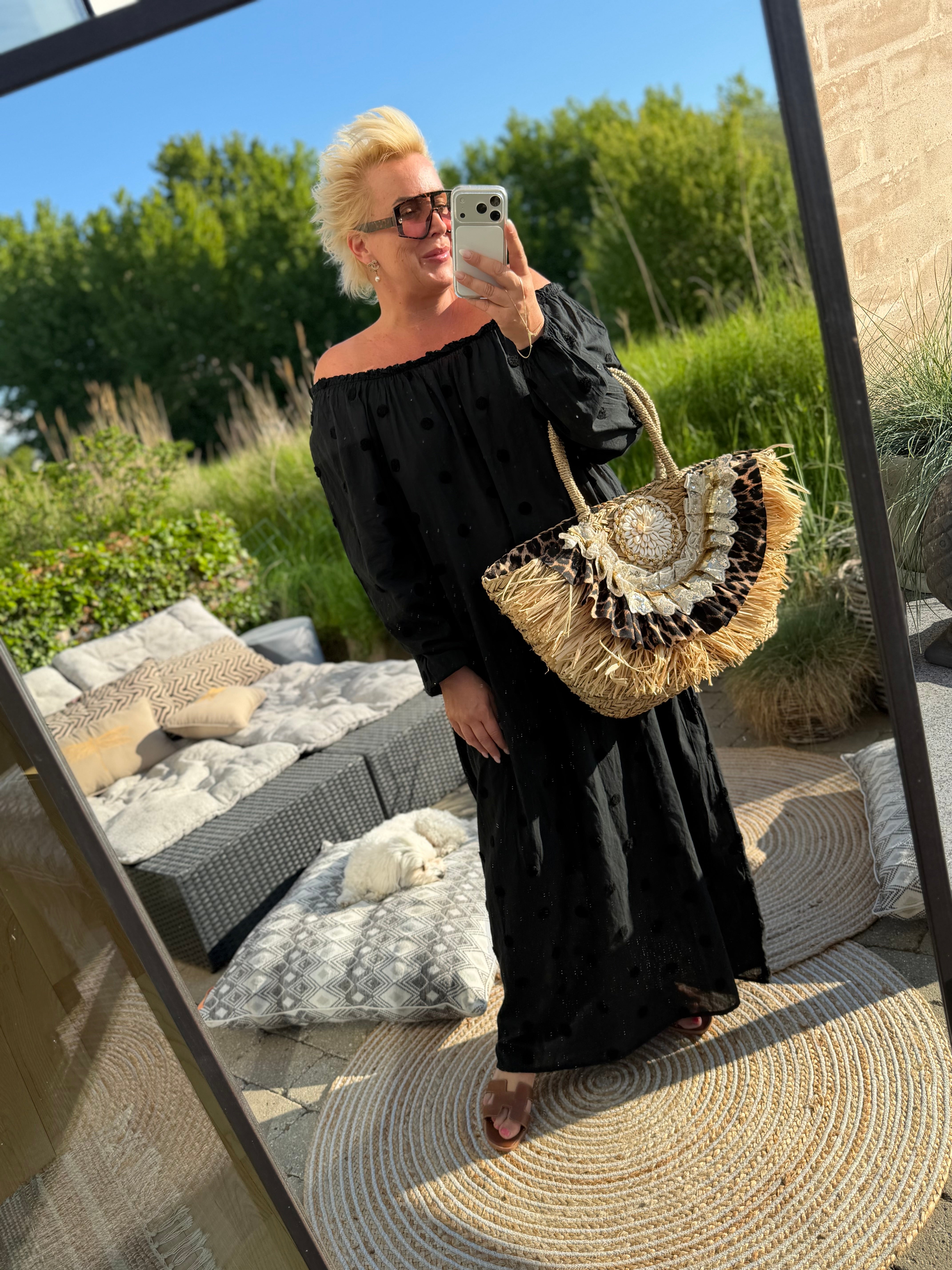CABANA Living 3808-01 Dot dress black