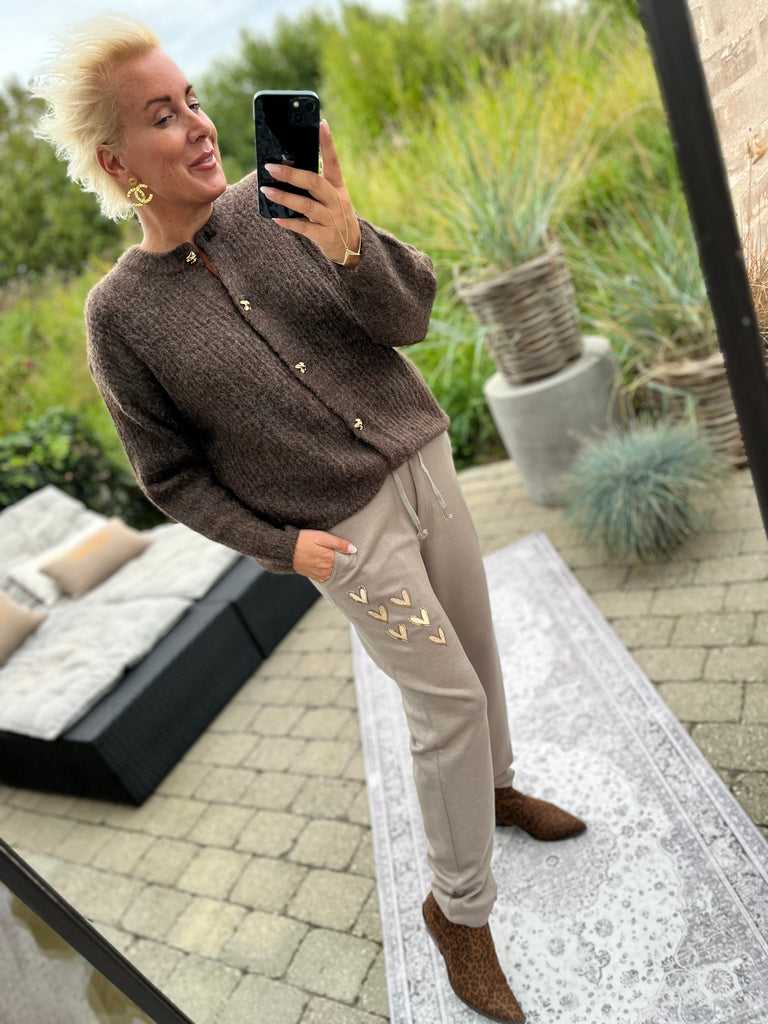 By Engbork heart pants taupe